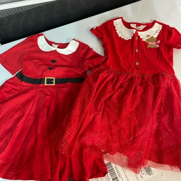 H&M set of 2 Christmas themed dresses - Picture 1 of 9